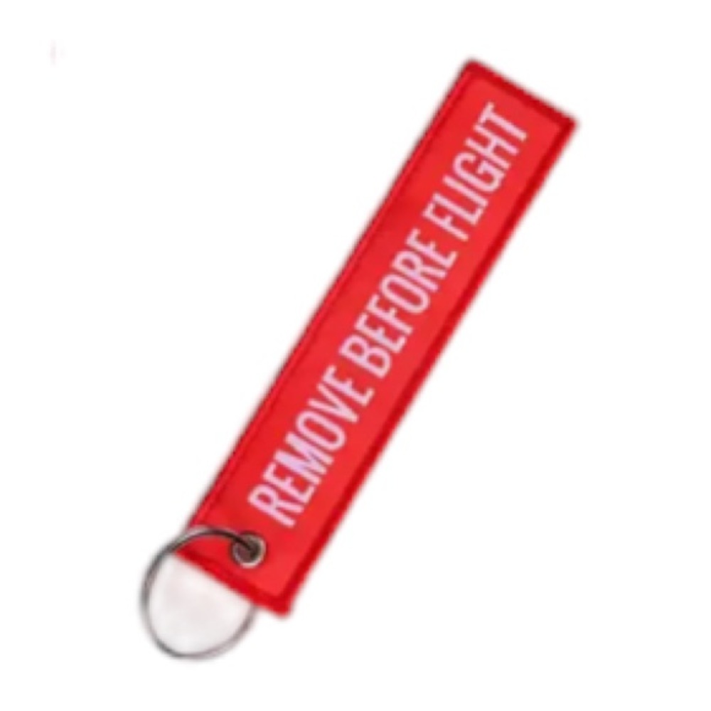 Red Pilot Remove Before Flight Keychain - image 1